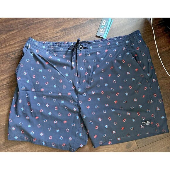 Salt Life Men's Get Crabby Drawstring Performance Quick Dry Walk Shorts Navy 42 - Picture 5 of 8